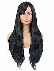 Synthetic hair wigs uk with capless black color straight style. Long Straight Black Wig Lightinthebox Com