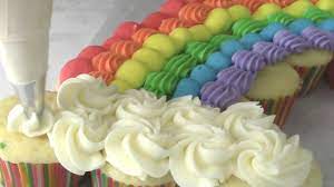 Transform a simple vanilla cake batter with food coloring, and then carefully layer each different color of batter into a cupcake tin. Amazing Rainbow Cake Compilation Youtube