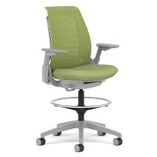 Allsteel Mimeo Work Stool In Lime Designed In Partnership With Bruce Fifield Of Studio Fifield Office Furniture Office Chair Office Chair Chair Retro Chair