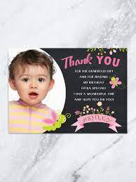 Thank you cards birthday card for kids note cards with envelopes 6pcs/_h2. Butterfly Thank You Card Butterfly Birthday 1st Birthday Thank You Card Garden Party Thank You Card Tea Party Digital File Tda Party On Paper