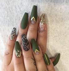 You can also choose from. Olive Green Nails Green Nail Designs Gold Nails Green Nails