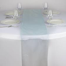 Table Runner Organza Lt Blue Tableclothsfactory