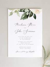 Blush Floral Wedding Invitation Template Pink Flowers Wedding Etsy Floral Wedding Invitations Etsy Wedding Invitations Flower Wedding Invitation