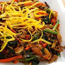 Easy Japchae Korean Stir Fried Noodles And Vegetables Recipe Vegetable Recipes Japchae Delicious Healthy Recipes