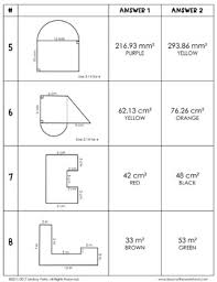 English as a second language (esl) grade/level: Area Of Composite Figures Coloring Worksheet By Lindsay Perro Tpt