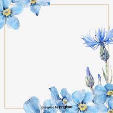 Hand Painted Blue Spring Flower Border Flower Border Clipart Border Flower Png Transparent Clipart Image And Psd File For Free Download Watercolor Flower Wreath Flower Border Clipart Blue Spring Flowers