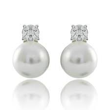 Tiffany hardwear:south sea golden pearl earrings in 18k gold. Bridal Earrings Vintage Silver Pearl Studs The Bridal Outlet