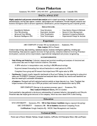 Data Analyst Resume Sample Monster Com