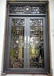Our entry doors offer a variety of design options, including sidelites, transoms and double entry door configurations. China Arched Wrought Iron French Double Front Entry Doors Iron Exterior Doors Ei 010 China Metal Door Steel Security Door