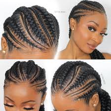 The thicker braids give the look more character and sass, making it perfect for women of all ages. Cornrow Hairstyles Straight All Back Ghana Weaving Novocom Top