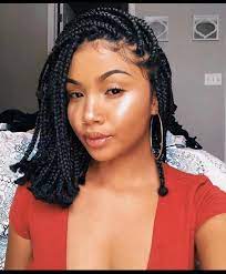 30 Beautiful Lemonade Braids To Try In 2021 In 2021 Short Box Braids Hairstyles Box Braids Hairstyles Short Box Braids