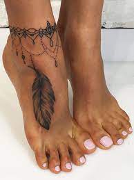 20 Feather Tattoo Ideas For Women Tattoos Foot Tattoos Anklet Tattoos