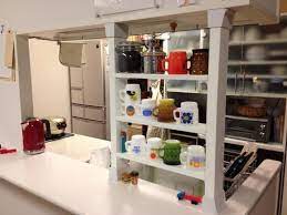 プチカフェのコーナーをdiy ディアウォール 収納 ディアウォール キッチンカウンター