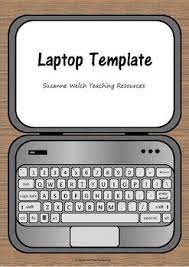 Laptop Template Greeting Card Craft Computer Rules Birthday Cards Diy