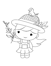 Are you looking for unblocked games? Printable Spring Girl Coloring Page