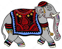 Elefante Vestido Para Una Fiesta Ilustracion De Stock Indian Elephant Elephant Love Elephant
