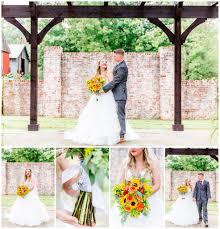 For a late summer or fall bridal bouquet, pair your sunflowers with other blooms in complementary colors, like orange tiger lilies, yellow alstroemeria. A Fall Sunflower Wedding Tara And Christian Madisonmartinphotography Com