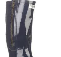 Forever Young Women's Solid Tall Side Mock Zipper Rain Boot