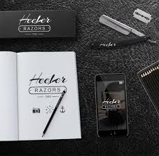Heeler Razors On Behance Hipster Logo Mockup Book Hand Drawn Pen Pencils Responsive Website Mock Up Barber Razor Logo Bra Hipster Logo Banner Ads Design Heeler