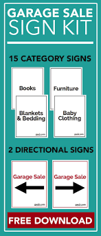 Garage Sale Sign Kit Free Download Garage Sale Blog Garage Sale Signs Yard Sale Printables Yard Sale Pricing