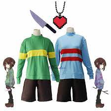 Frisk is the playable character and main protagonist of undertale. Anime Spiel Undertale Frisk Chara Cosplay Kostum Andertail Sweatshirts Hohe Kragen Langarm Kleidung Shorts Messer Halskette Anime Costumes Aliexpress