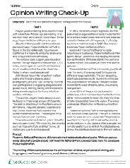 This freebie comes from the 4th grade opinion writing unit. 3rd Grade Opinion Writing Printable Worksheets Education Com