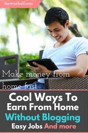 How To Earn Extra Money From Home Without Blogging How To Make Money Way To Make Money Work From Home Moms
