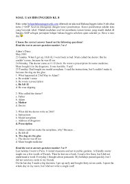 Soal Uas Bhs Inggris Kl 8