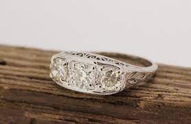 Sale Antique Engagement Ring Art Deco Ring Edwardian Ring Etsy Antique Wedding Rings Antique Engagement Ring Art Deco Vintage Engagement Rings Simple