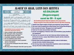 Assalamu 'alaikum warahmatullahi wabarakatuhu terima kasih telah emnonton video ini, semoga memberikan pelajaran bagi semua orang. Surat Al Zalzalah Ayat 7 8 Dan Artinya