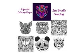 Download Line Art Wild Animals Coloring Pages Graphic By Scrapbook Attic Studio Creative Fabrica PSD Mockup Templates