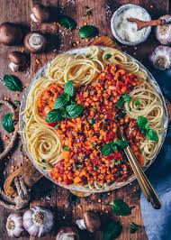Lentil Bolognese With Spaghetti Lentil Bolognese Vegan Bolognese Wholesome Food