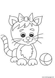 Easy cat and kitten coloring pages for kids. Cat Coloring Page Printable Free Novocom Top