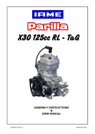 Manual Go Kart Parilla Engine X30 Eng