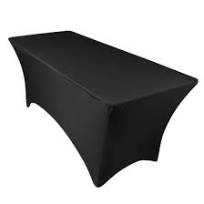 Amazon Com Linentablecloth 6 Ft Rectangular Stretch Tablecloth Black Spandex Table Cover Table Cloth Tablecloths For Sale Contemporary Tablecloths