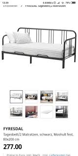 Fyresdal Tagesbett 2 Matratzen Schwarz Moshult Fest Ikea Deutschland Tagesbett Bett Matratze