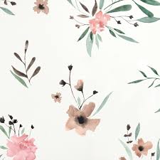 Set pastel pink watercolor for horizontal vector. Pink Watercolor Flowers Wall Decals Project Nursery