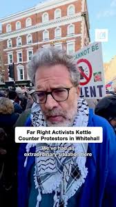 Ben Jamal of the Palestine Solidarity Campaign is in Whitehall, central  London, where he says that far-right protesters have effectively kettled  counter demonstrators for three hours. , Jamal and ...