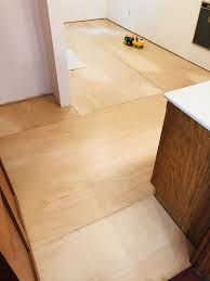 The subfloor rests directly on the floor joists and is the lowest layer of flooring material. Poplar Wood Plywood Bathroom Floor Designed And Installed By Patrick Fraser Floor Design Bathroom Flooring Flooring