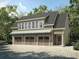 This group of garage plans ranges from simple two car garage plans to several large garage structures that include 3 car garage plans and apartments or granny flats above. Garage Living Plan 58287 Traditional Style With 1234 Sq Ft