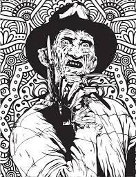 The beauty of horror 3. Horror Scary Halloween Coloring Pages Hahanany