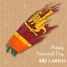 The main celebration of sri lanka independence day takes place in colombo, where the president hoists the national flag and gives a nationally you can also use these sri lanka national day 73 sri lanka independence day images photo pictures as whatsapp status dp profile pic mobile desktop. Sri Lanka Independence Day Patriotic Design Expressive Brush Royalty Free Cliparts Vectors And Stock Illustration Image 84280548
