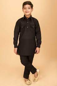 Buy Boy S Black Pathani Kurta Pajama Suit Online Bkpa0013 Andaaz Fashion Get in fashion with latest style indian & pakistani kurta for men. boy s black pathani kurta pajama suit