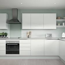 Australian standard modern high gloss black and white melamine kitchen cabinets. White Gloss Kitchens Fitted Kitchens Howdens