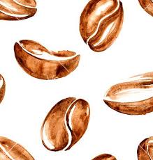 Watercolor Coffee Beans Seamless Pattern Vector Image On Vectorstock Coffee Artwork Coffee Art Painting Coffee Drawing