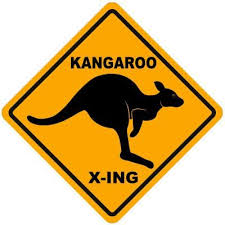 Kangaroo X Ing Sign Wombania S Gift Shop Australian Road Signs Kangaroo Australia Animals