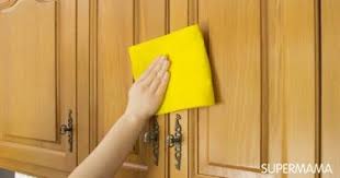 6 خطوات للتخلص من الدهون الصعبة على دولاب المطبخ سوبر ماما