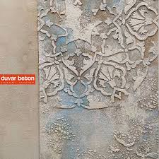 Stencil Baskili Duvar Duvar Beton 2020 Stencil Damask Duvar