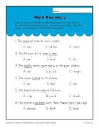 Context Clues Worksheets For 2nd Grade Word Discovery Context Clues Worksheets Context Clues Context Clues Lesson