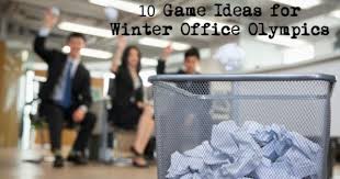 10 Game Ideas For Your Winter Office Olympics Brogan List Office Olympics Office Team Building Games Office Team Building